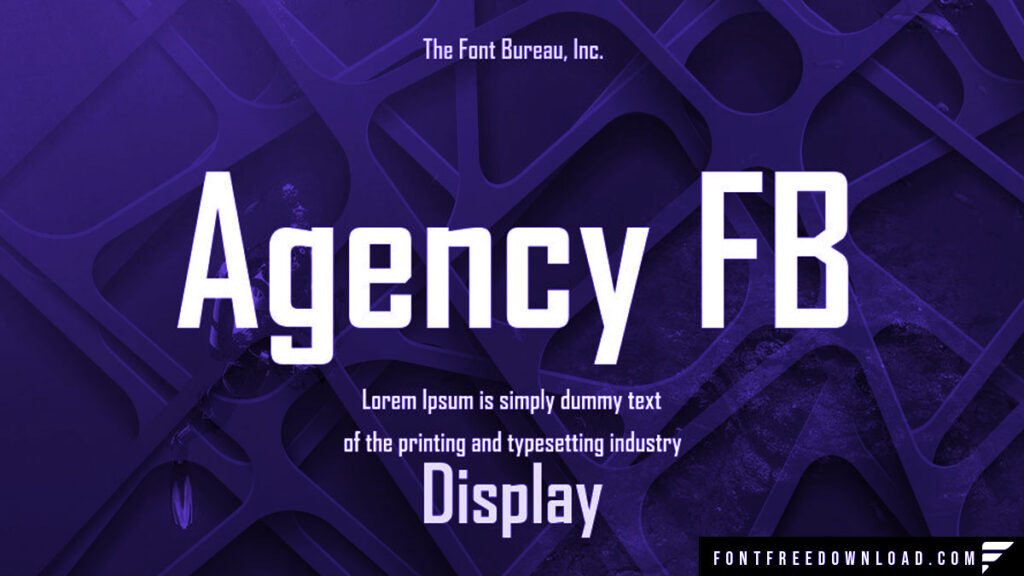 Agency FB font free download TTF