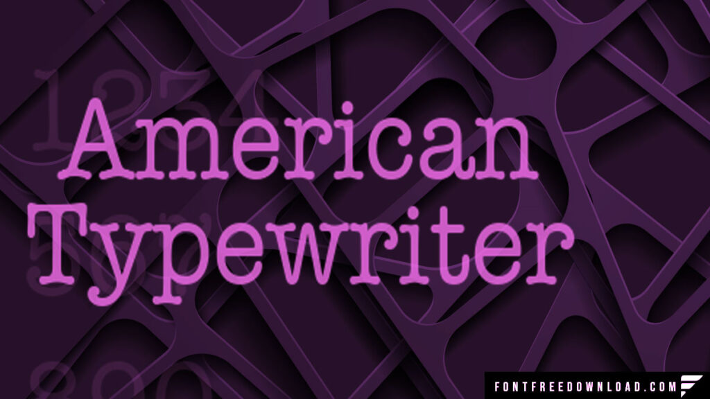American Typewriter Font Free Download TFF