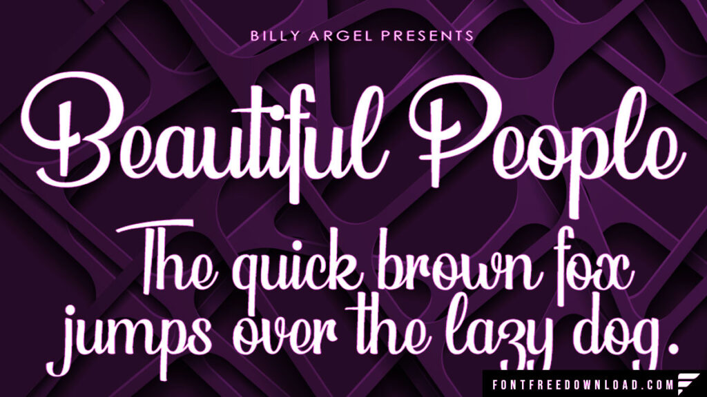 Beautiful People Font Free Download