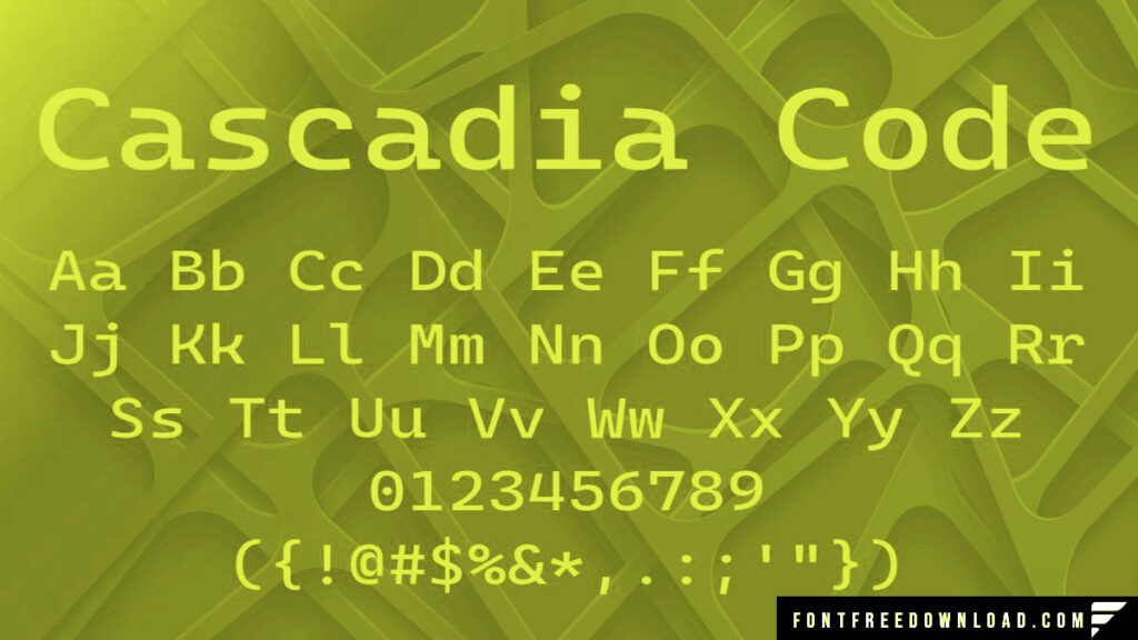 Cascadia Code Font View