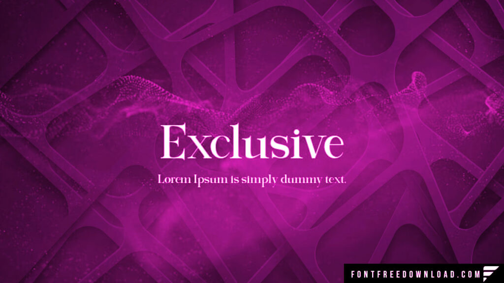 Exclusive Font Free Download TTF