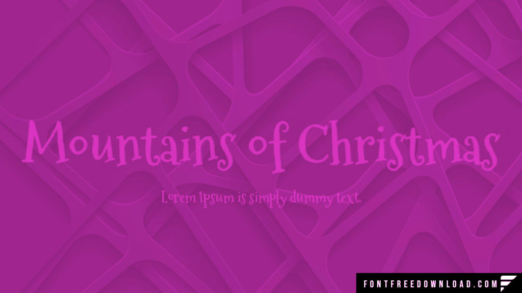 Mountains Of Christmas Bold Font Free Download