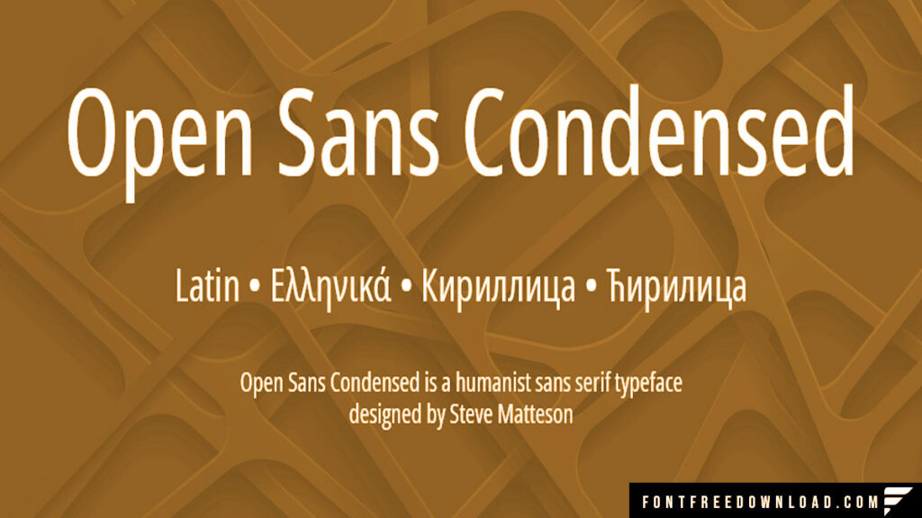 Open Sans Condensed Font Free Download TTF