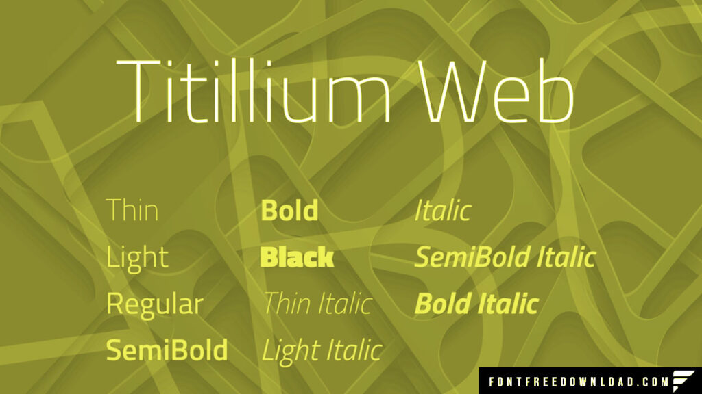 Substitutes for the Titillium Typeface