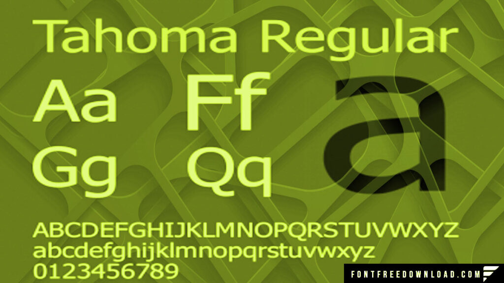 Tahoma Font Free Download