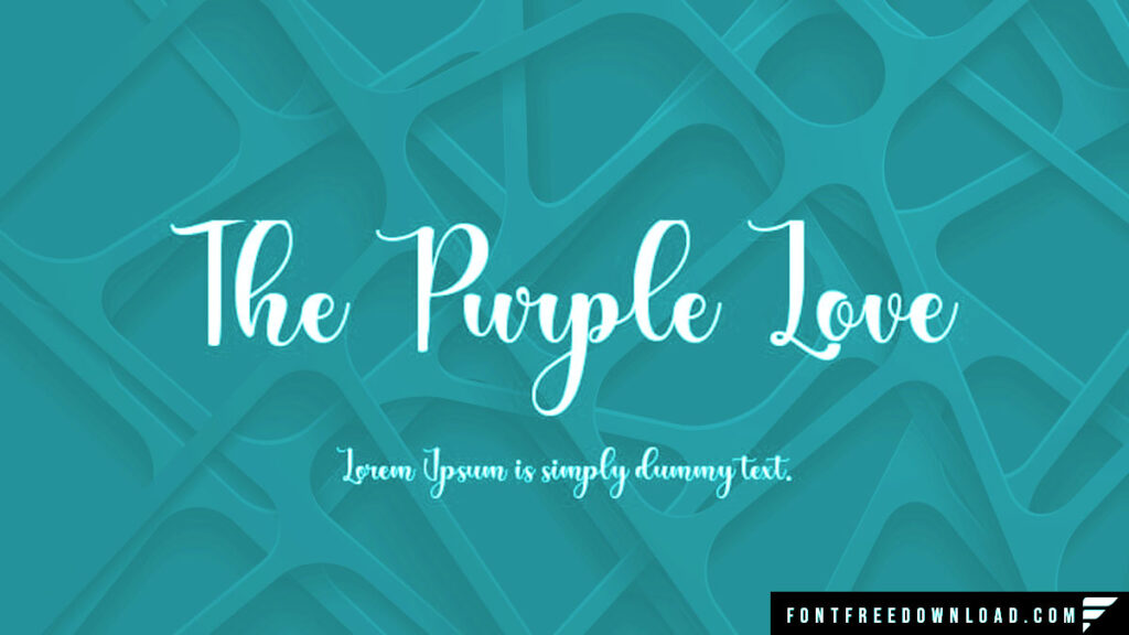 The Purple Love Font Free Download