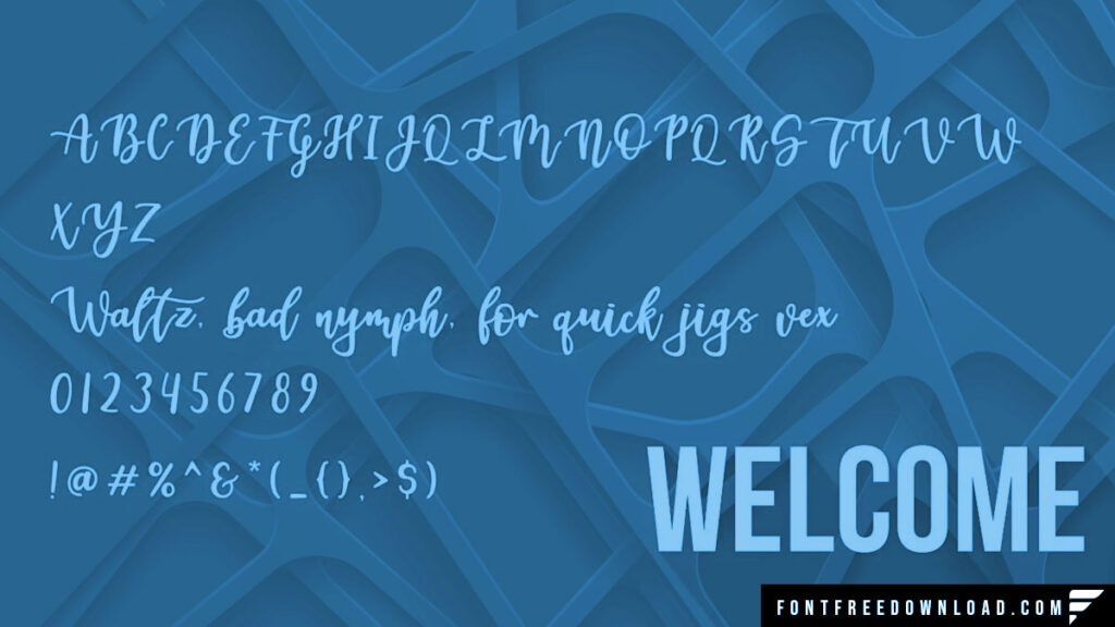 Welcome Font View