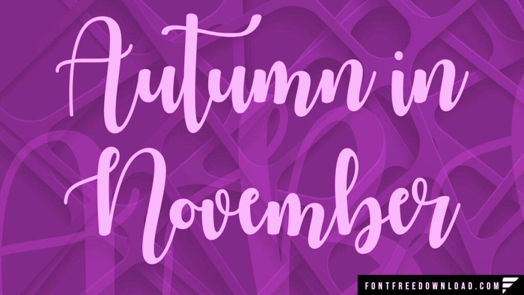 Autumn in November Font Free Download