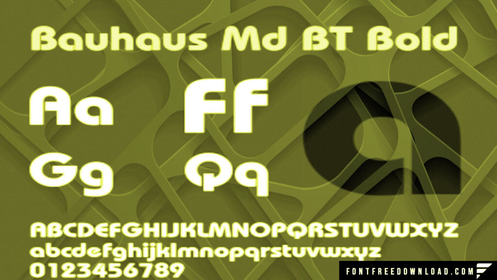 Bauhaus MD BT Bold Typeface