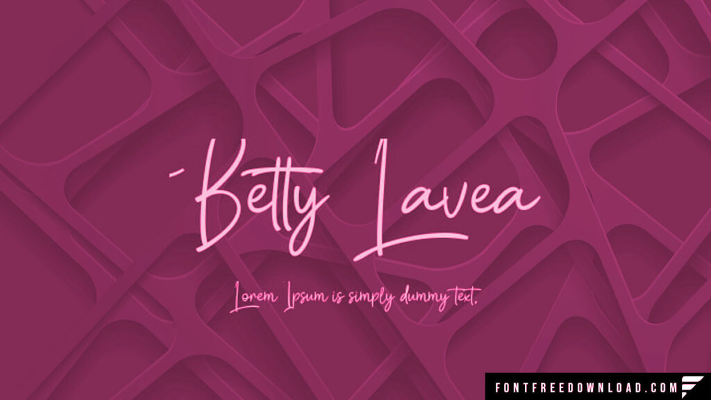 Betty Lavea Font Free Download