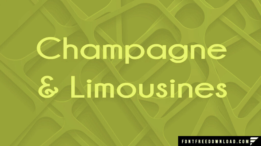 Champagne & Limousines Font Free Download TTF