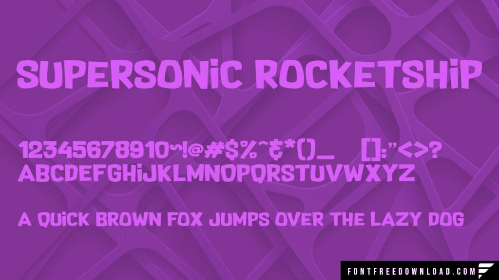 Supersonic Rocketship Font Family Free Download