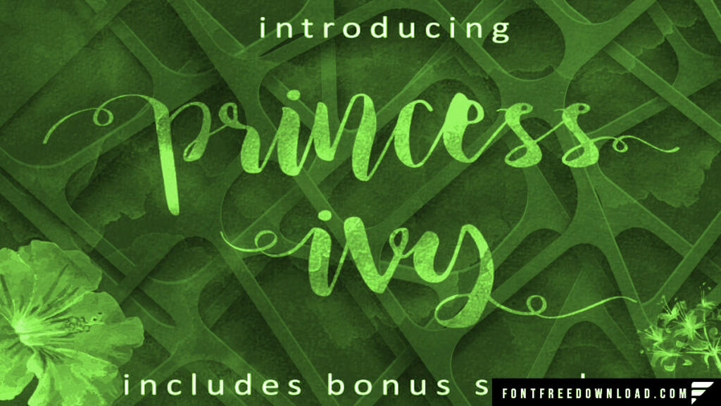 The Majestic Elegance of Princess Ivy: A Script Font