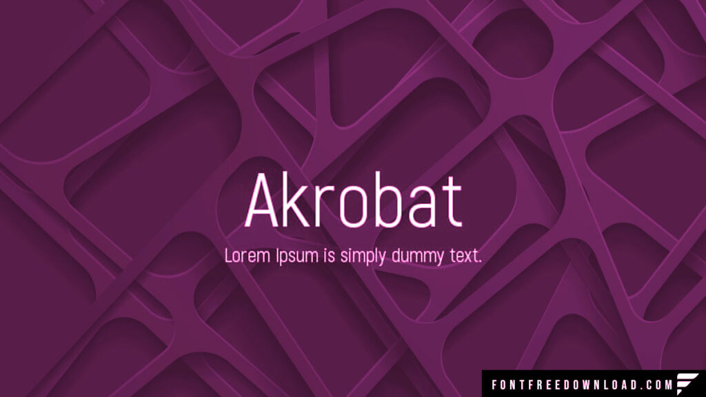 Akrobat Font Free Download