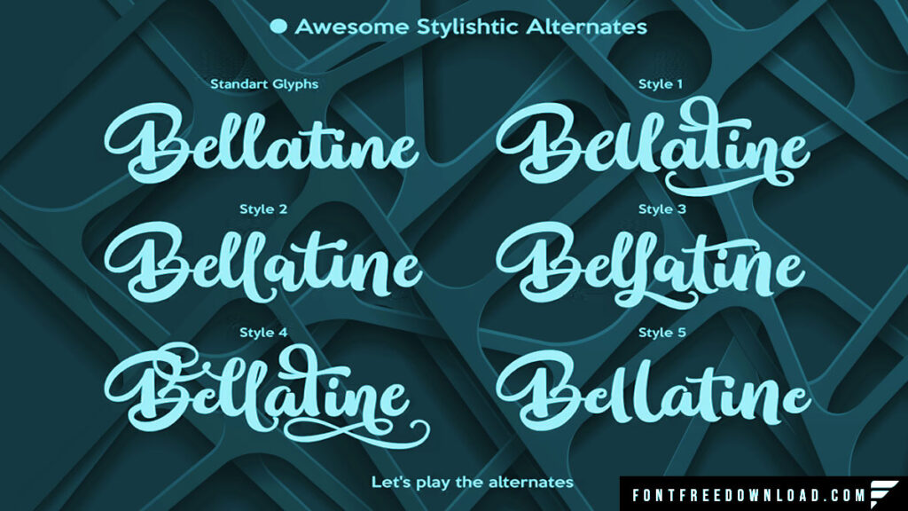 Bellatine Pro Script Font Free Download