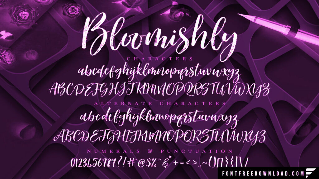 Bloomishly Brush Font Free Download