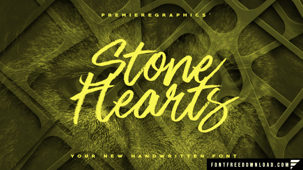 Download Stone Hearts Brush Font for Free