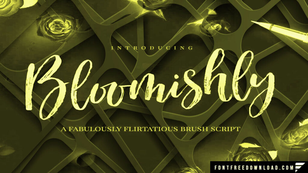 Free Download: Bloomishly Brush Font