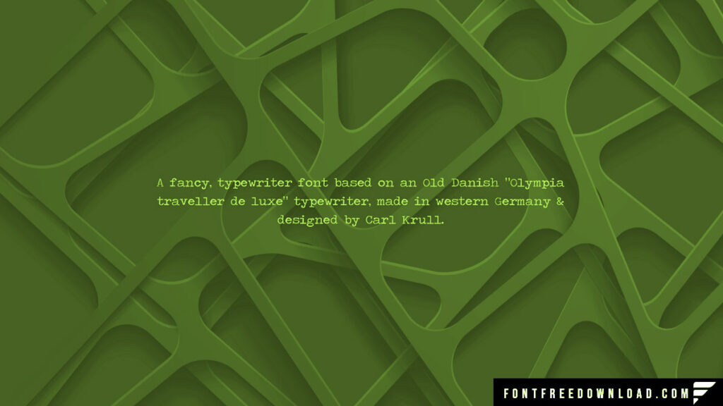 Free Download: Traveling Typewriter Font