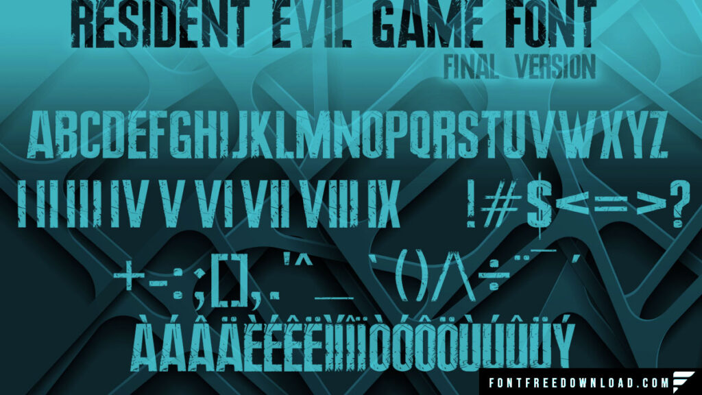 Resident Evil Font Free Download