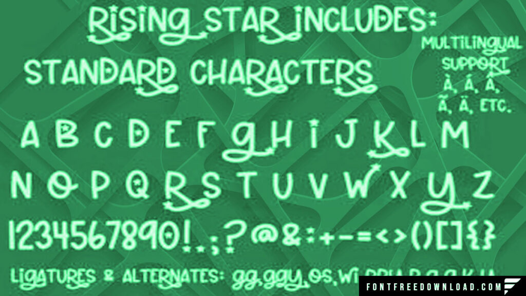 Rising Star Font Free Download
