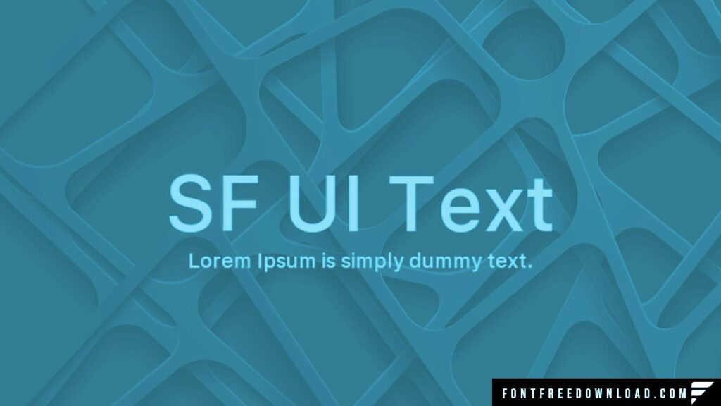 SF UI Text Font Family Free Download