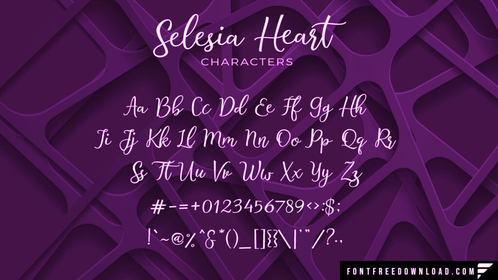 Selesia Heart Font Free Download