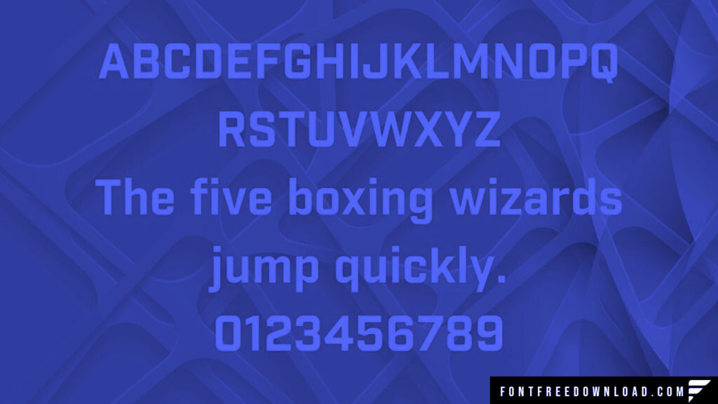 The Glyphs Appearance of Industry Font