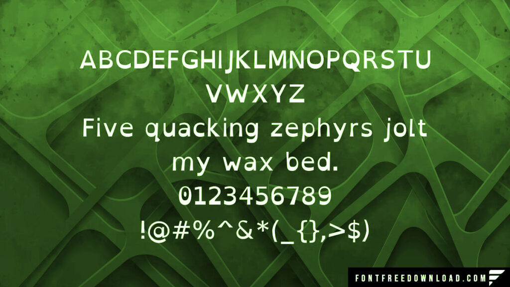 Visualization of the Open Dyslexic Font