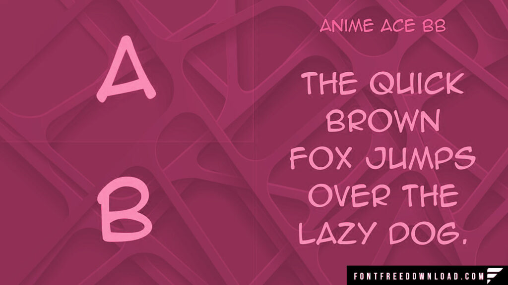 Weights and Styles Offered by Anime Ace BB Font