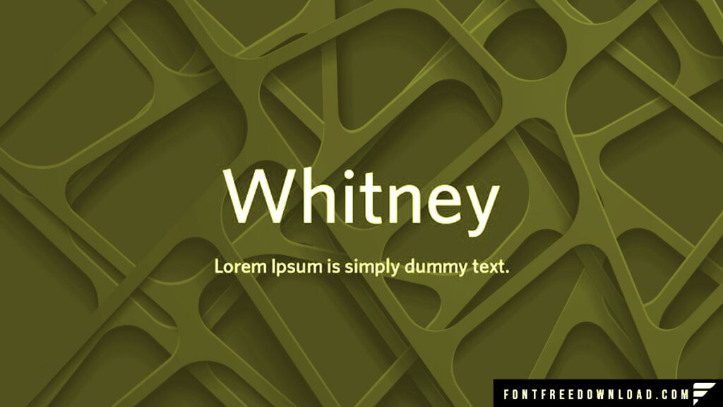Whitney Font Free Download