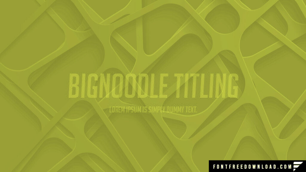 Big Noodle Titling Font View