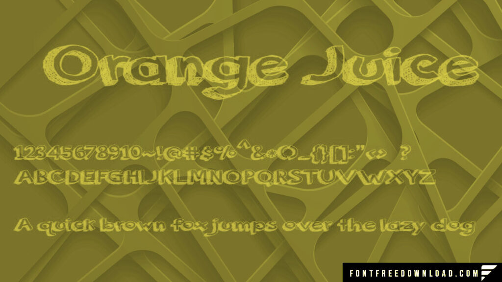 Free Orange Juice Font