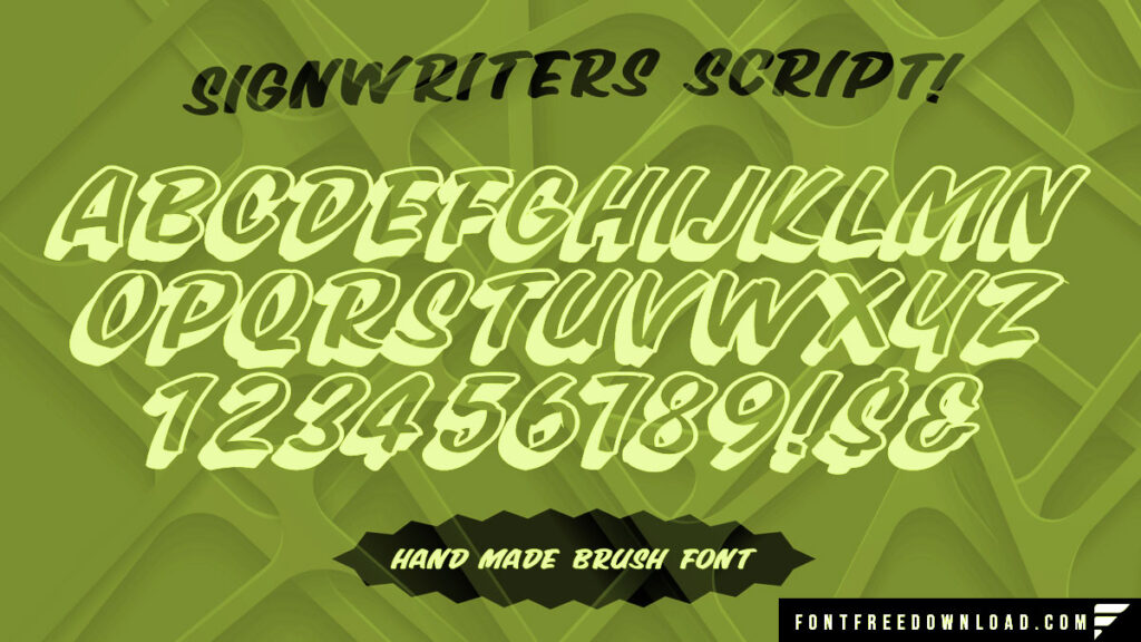 The Sign Writer Typeface Free Download