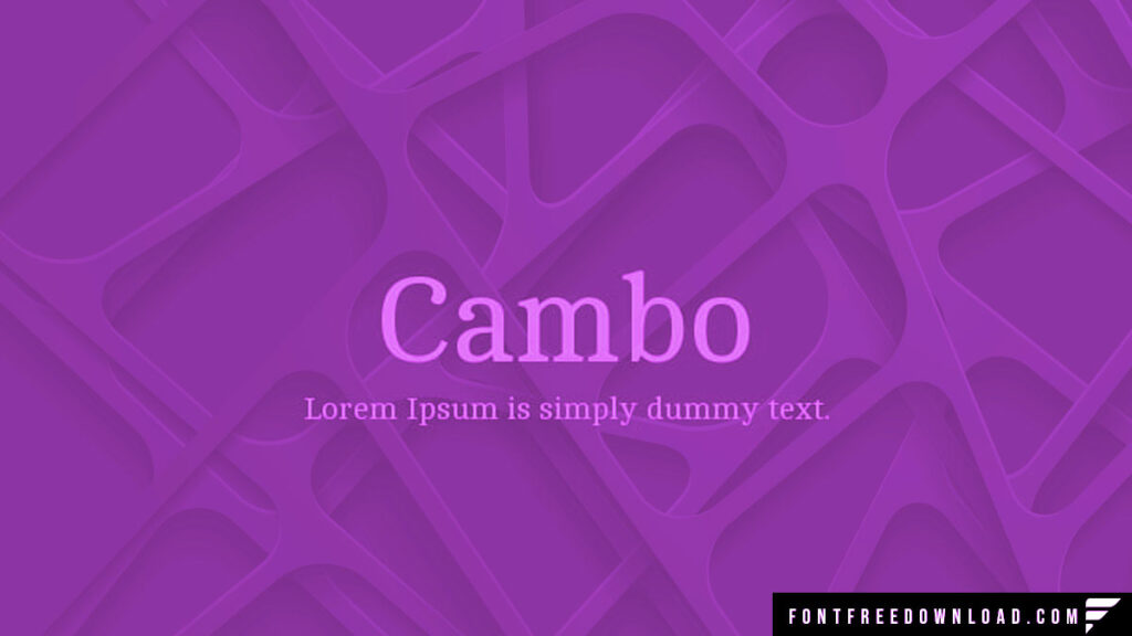 Cambo Font Free Download