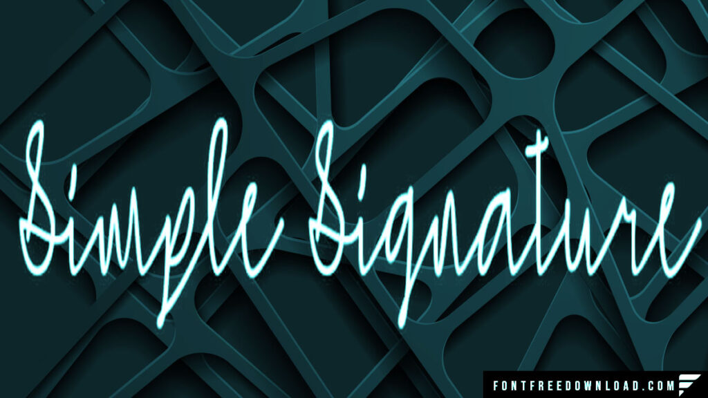 Elegant Simple Signature Typeface