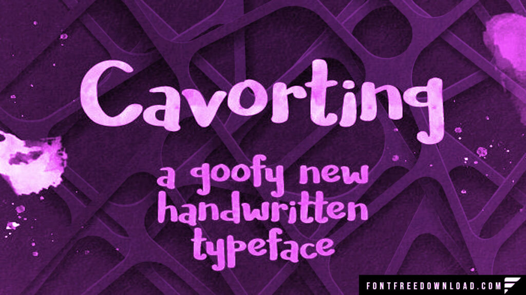 Free Cavorting Handwritten Font