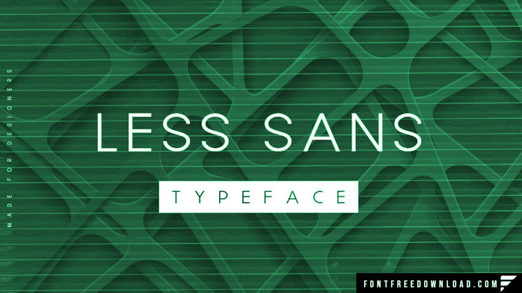 Free Less Sans Minimal Typeface