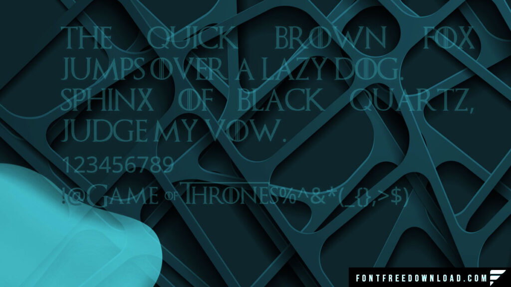 Game of Thrones Font View