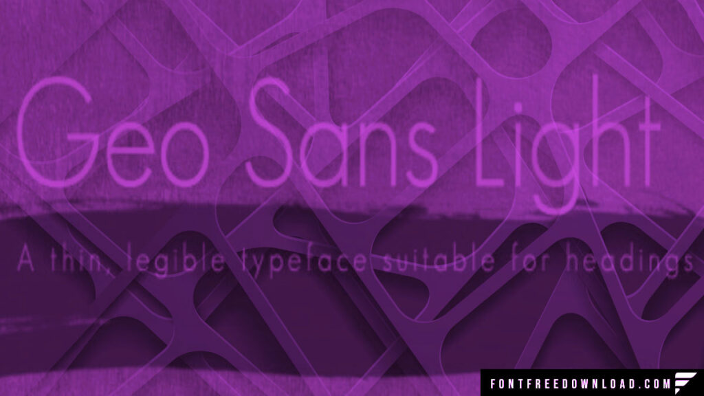 Geo Sans Light Typeface