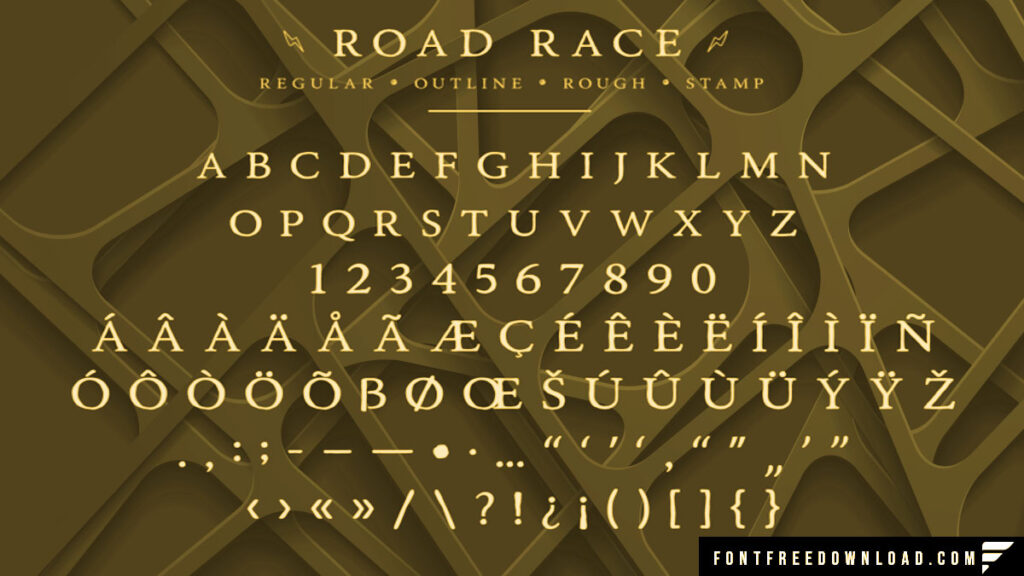 Road Race Typeface Free Download