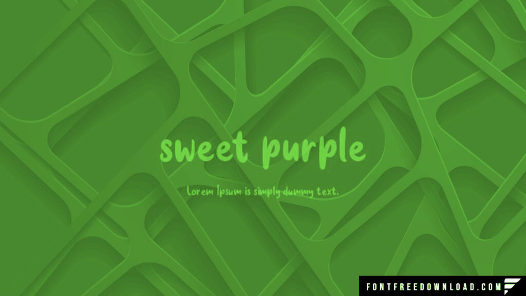 Sweet Purple Font Free Download