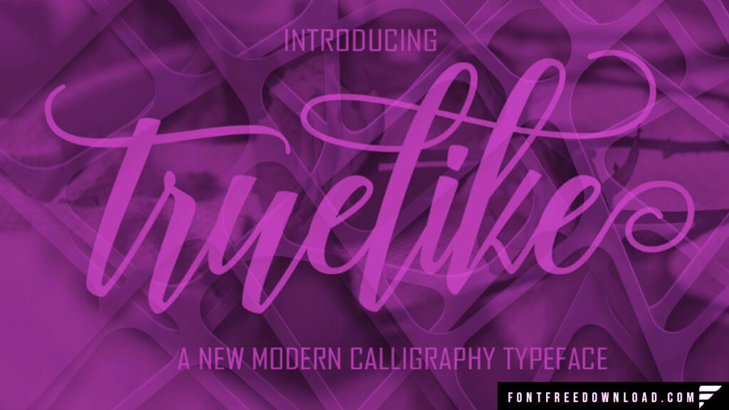 Truelike Script Font: Elegance and Versatility Combined