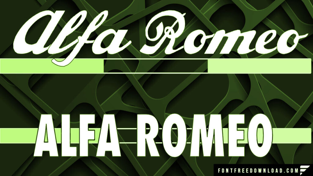 Alfa Romeo Font Free Download