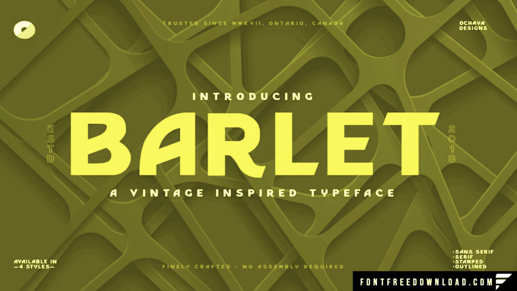 Barlet Typeface Free Download