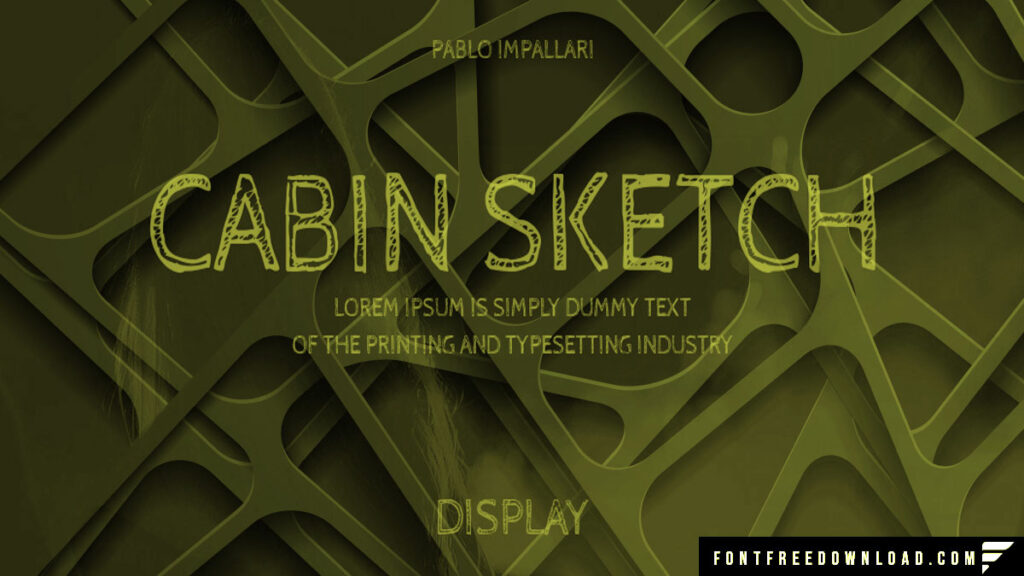 Cabin Sketch Font Free Download