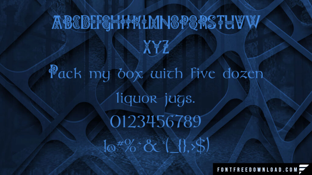 Celtic Knot Font View