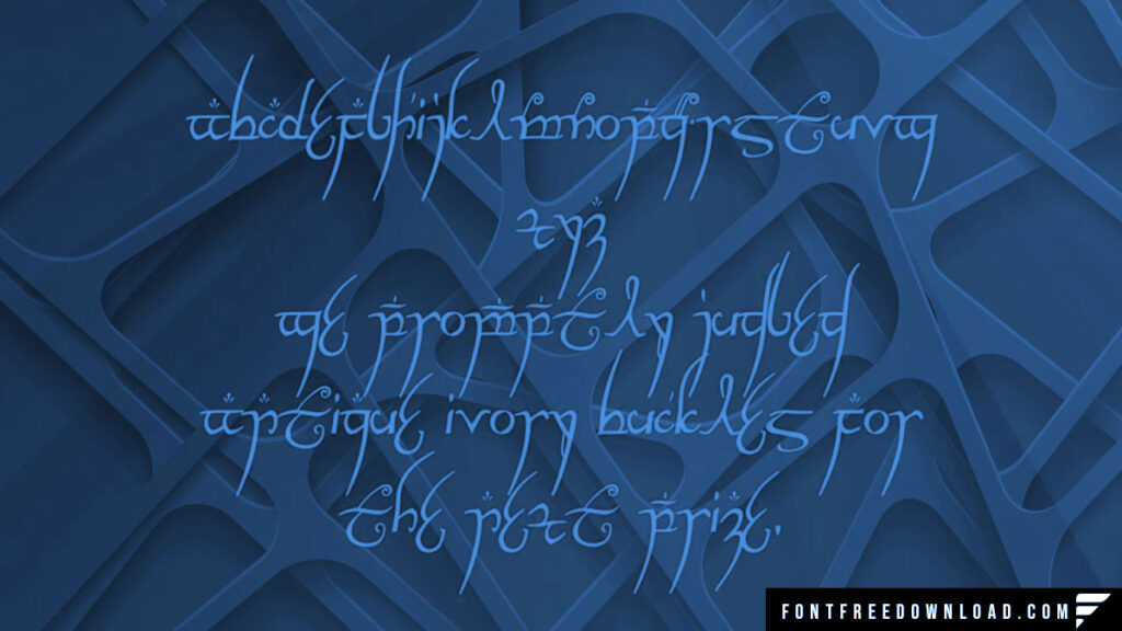 Elvish Ring Font View