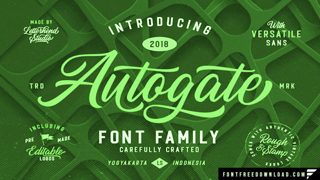 Free Download: Autogate Script Font