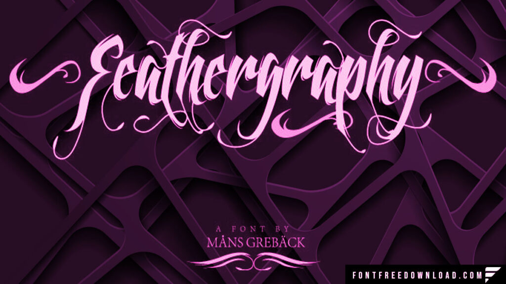 Free Feathergraphy Decoration Font